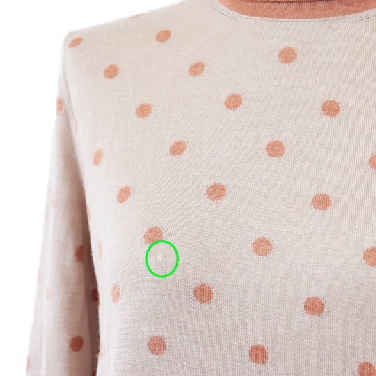 HERMES knit [Outer fabric] 50% cashmere, 50% silk [Other fabric] 100% rayon beige Women 38 Used Authentic