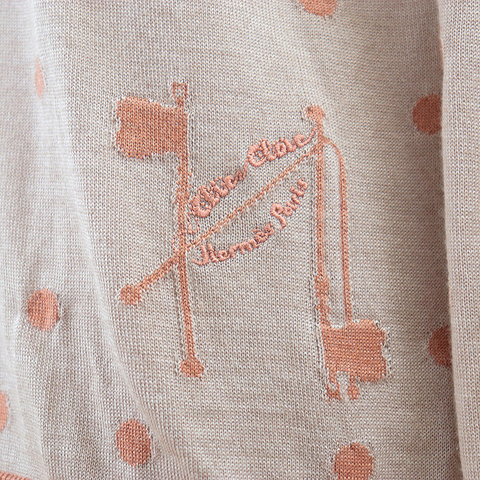 HERMES knit [Outer fabric] 50% cashmere, 50% silk [Other fabric] 100% rayon beige Women 38 Used Authentic