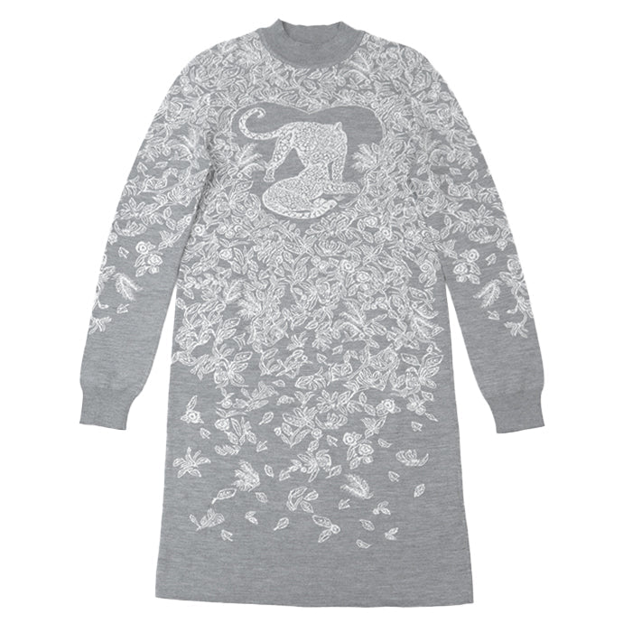 HERMES one piece [Outer material] 46% cashmere, 46% silk gray Women 38 Used Authentic