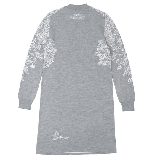 HERMES one piece [Outer material] 46% cashmere, 46% silk gray Women 38 Used Authentic