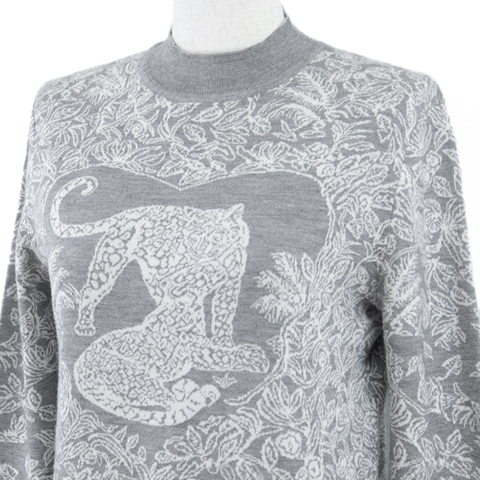 HERMES one piece [Outer material] 46% cashmere, 46% silk gray Women 38 Used Authentic