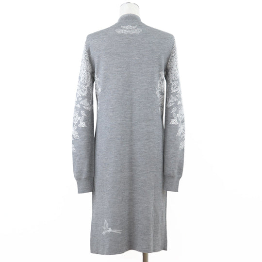 HERMES one piece [Outer material] 46% cashmere, 46% silk gray Women 38 Used Authentic