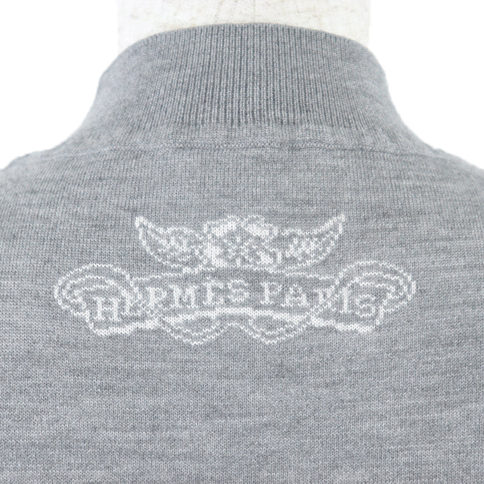 HERMES one piece [Outer material] 46% cashmere, 46% silk gray Women 38 Used Authentic