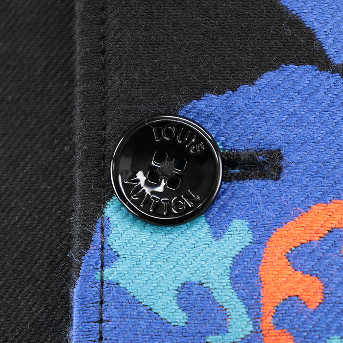 LOUIS VUITTON Other outerwear RM231M TA7 HOS04E 67% cotton, 13% wool Black, Multicolor mens S Used Authentic
