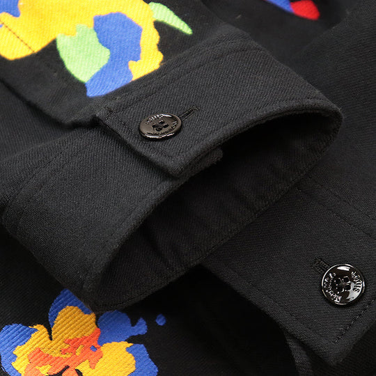 LOUIS VUITTON Other outerwear RM231M TA7 HOS04E 67% cotton, 13% wool Black, Multicolor mens S Used Authentic