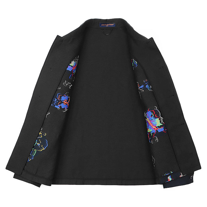 LOUIS VUITTON Other outerwear RM231M TA7 HOS04E 67% cotton, 13% wool Black, Multicolor mens S Used Authentic