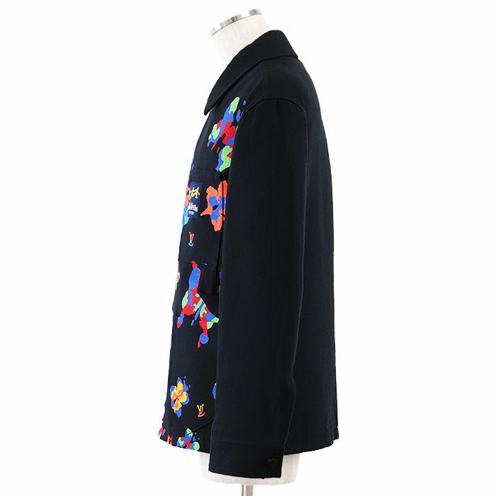 LOUIS VUITTON Other outerwear RM231M TA7 HOS04E 67% cotton, 13% wool Black, Multicolor mens S Used Authentic