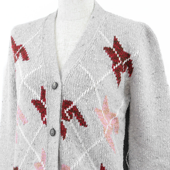 Christian Dior knit 78% wool, 22% cashmere Gray, Multicolor Women 38 Used Authentic