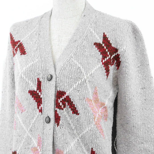 Christian Dior knit 78% wool, 22% cashmere Gray, Multicolor Women 38 Used Authentic