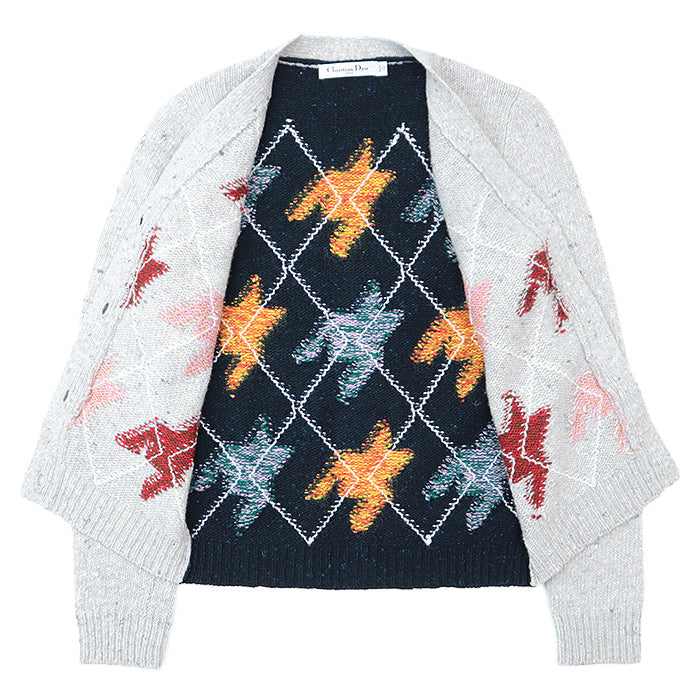 Christian Dior knit 78% wool, 22% cashmere Gray, Multicolor Women 38 Used Authentic