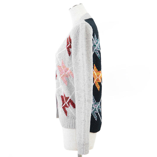 Christian Dior knit 78% wool, 22% cashmere Gray, Multicolor Women 38 Used Authentic