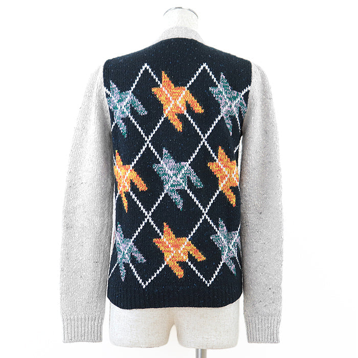 Christian Dior knit 78% wool, 22% cashmere Gray, Multicolor Women 38 Used Authentic