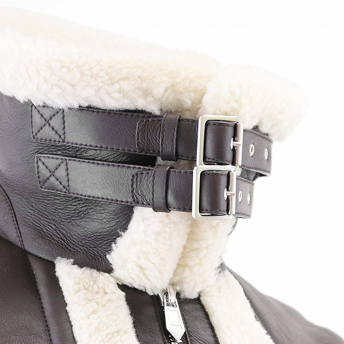 HERMES Vest [Outer material] 100% sheep leather [Lining] 100% cupra Ivory, Brown mens 52 Used Authentic