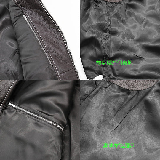 HERMES Vest [Outer material] 100% sheep leather [Lining] 100% cupra Ivory, Brown mens 52 Used Authentic