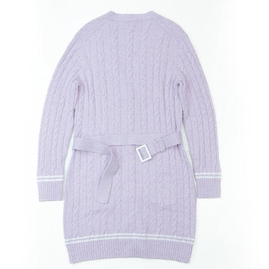 CHANEL knit Belt: 46% viscose, 29% cotton, 22% polyamide, 3% elastane [Outer fabric] 51% viscose, 32% cotton Light purple Women 38 Used Authentic