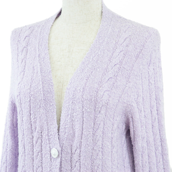 CHANEL knit Belt: 46% viscose, 29% cotton, 22% polyamide, 3% elastane [Outer fabric] 51% viscose, 32% cotton Light purple Women 38 Used Authentic