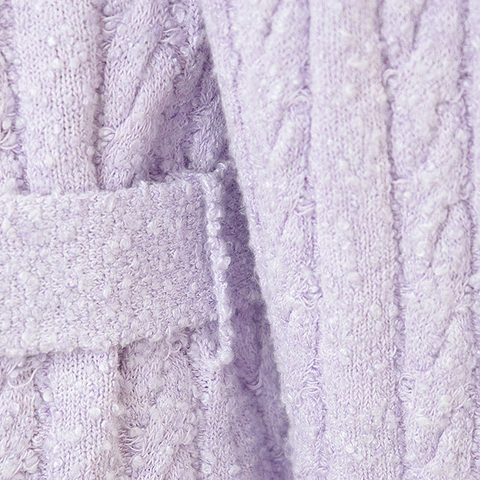 CHANEL knit Belt: 46% viscose, 29% cotton, 22% polyamide, 3% elastane [Outer fabric] 51% viscose, 32% cotton Light purple Women 38 Used Authentic