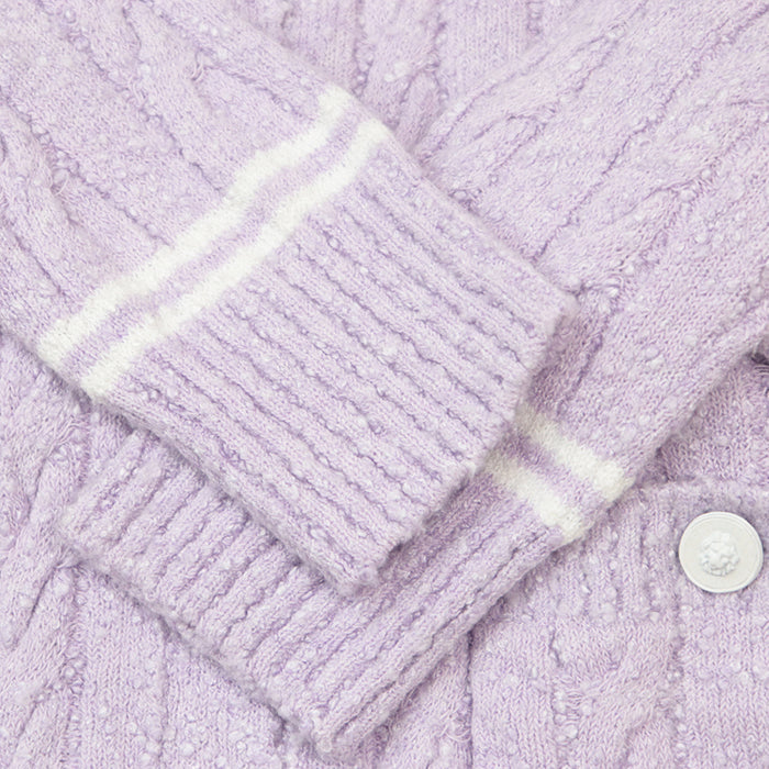 CHANEL knit Belt: 46% viscose, 29% cotton, 22% polyamide, 3% elastane [Outer fabric] 51% viscose, 32% cotton Light purple Women 38 Used Authentic
