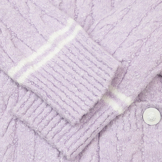 CHANEL knit Belt: 46% viscose, 29% cotton, 22% polyamide, 3% elastane [Outer fabric] 51% viscose, 32% cotton Light purple Women 38 Used Authentic