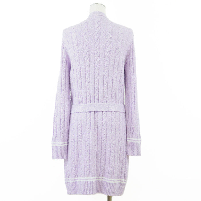 CHANEL knit Belt: 46% viscose, 29% cotton, 22% polyamide, 3% elastane [Outer fabric] 51% viscose, 32% cotton Light purple Women 38 Used Authentic