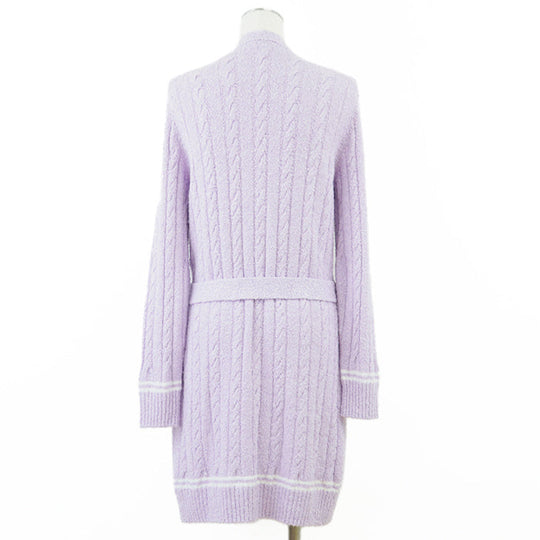 CHANEL knit Belt: 46% viscose, 29% cotton, 22% polyamide, 3% elastane [Outer fabric] 51% viscose, 32% cotton Light purple Women 38 Used Authentic