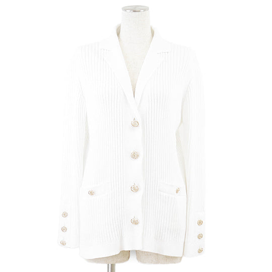 CHANEL knit P63091 cotton 100% white Women 36 Used Authentic