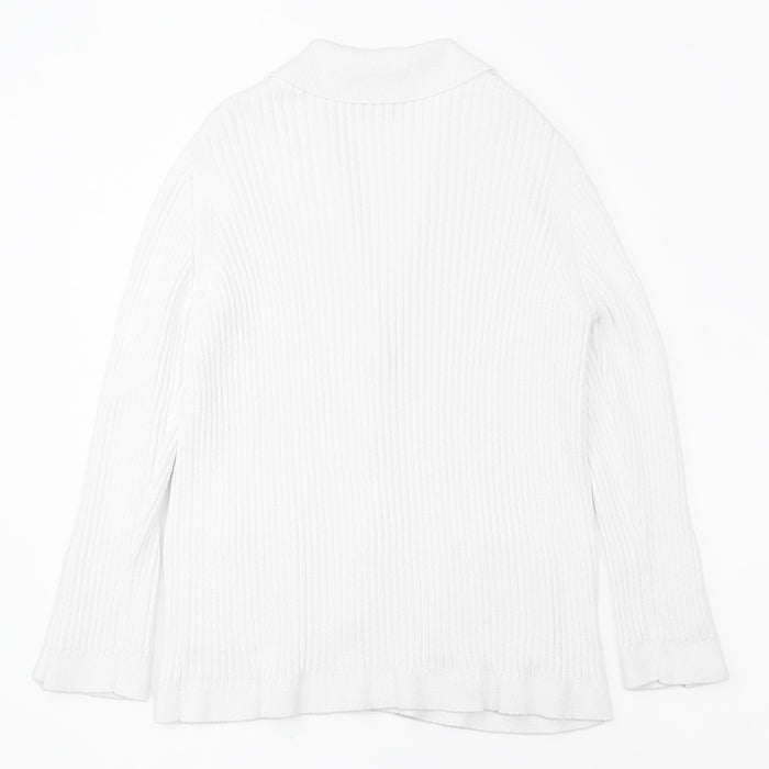 CHANEL knit P63091 cotton 100% white Women 36 Used Authentic
