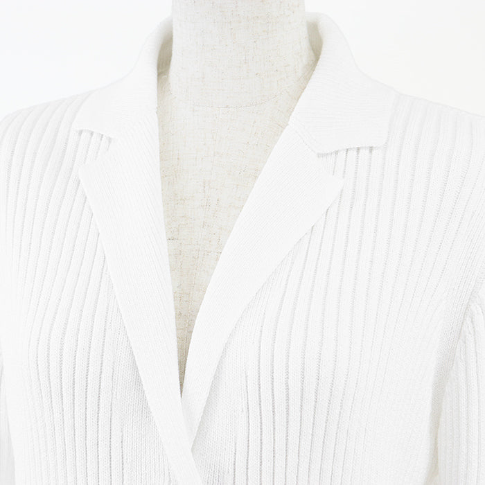 CHANEL knit P63091 cotton 100% white Women 36 Used Authentic