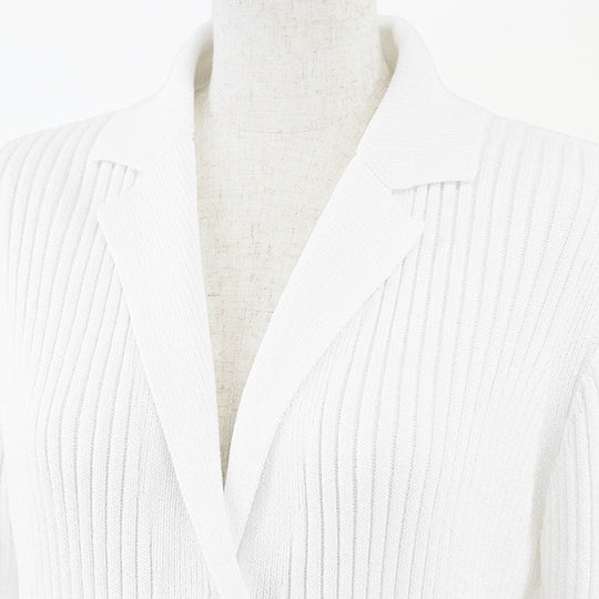 CHANEL knit P63091 cotton 100% white Women 36 Used Authentic
