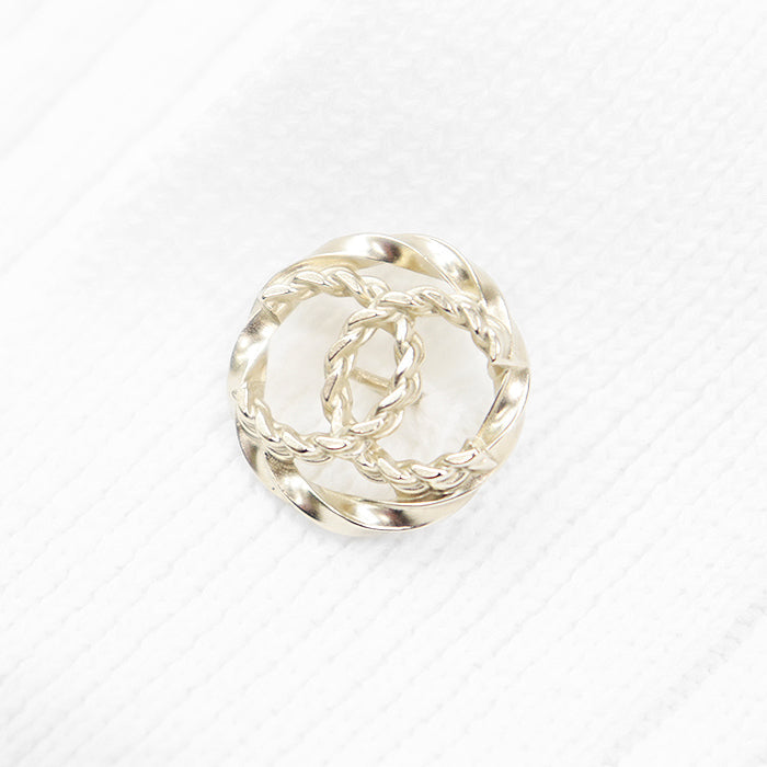 CHANEL knit P63091 cotton 100% white Women 36 Used Authentic