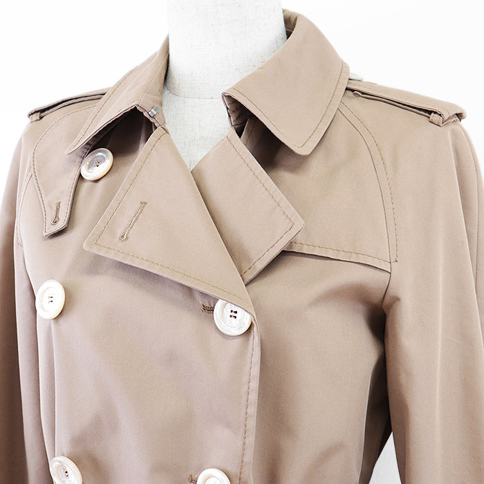 GUCCI coat 405811 [Outer material] 67% cotton, 33% nylon, 100% silk Dark beige Women 38 Used Authentic