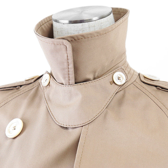 GUCCI coat 405811 [Outer material] 67% cotton, 33% nylon, 100% silk Dark beige Women 38 Used Authentic