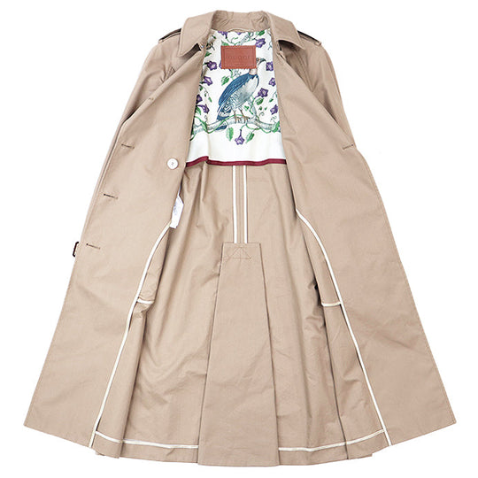 GUCCI coat 405811 [Outer material] 67% cotton, 33% nylon, 100% silk Dark beige Women 38 Used Authentic
