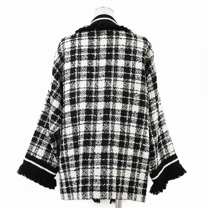 GUCCI Other outerwear 643297 ZADJS 98% wool, 2% nylon Ivory, Black Women 36 Used Authentic