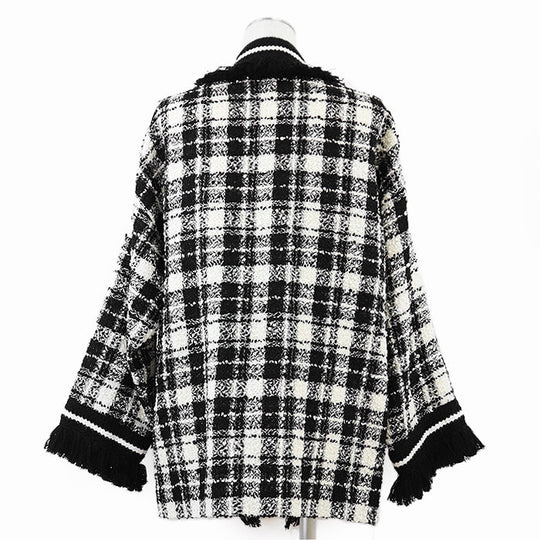 GUCCI Other outerwear 643297 ZADJS 98% wool, 2% nylon Ivory, Black Women 36 Used Authentic