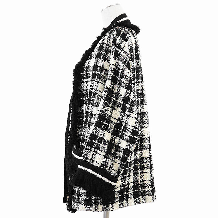 GUCCI Other outerwear 643297 ZADJS 98% wool, 2% nylon Ivory, Black Women 36 Used Authentic