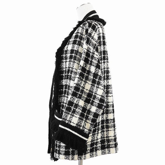 GUCCI Other outerwear 643297 ZADJS 98% wool, 2% nylon Ivory, Black Women 36 Used Authentic