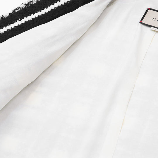 GUCCI Other outerwear 643297 ZADJS 98% wool, 2% nylon Ivory, Black Women 36 Used Authentic