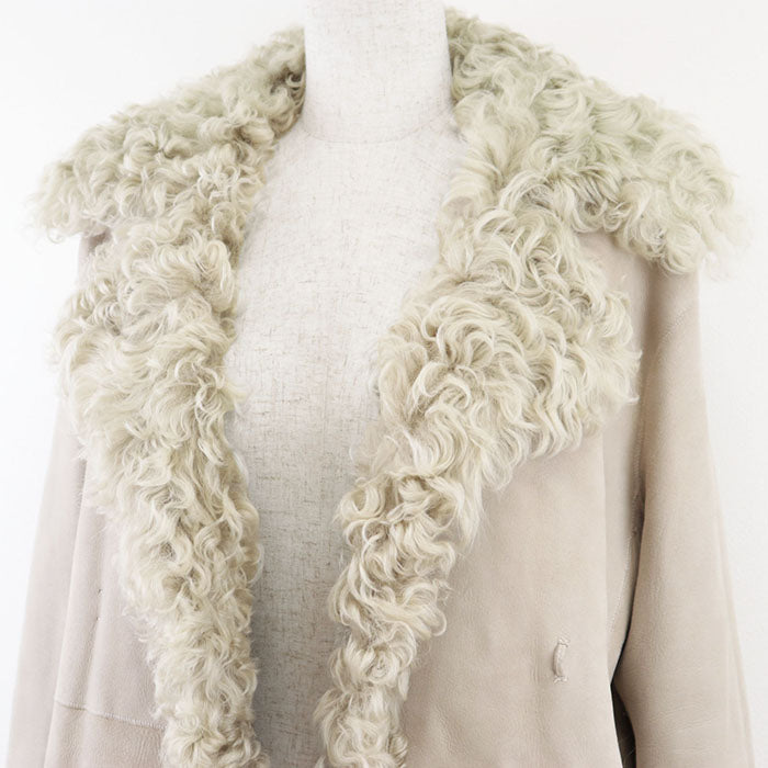 theory Other outerwear Shearling %, Polyethylene % [Leather part] 100% sheep leather Sand beige Women S Used Authentic