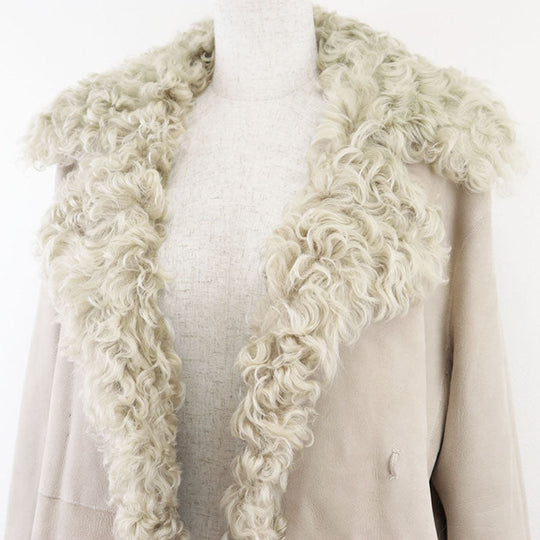 theory Other outerwear Shearling %, Polyethylene % [Leather part] 100% sheep leather Sand beige Women S Used Authentic