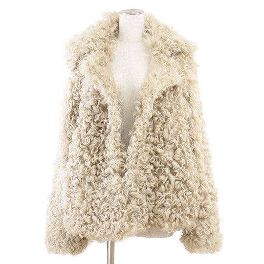 theory Other outerwear Shearling %, Polyethylene % [Leather part] 100% sheep leather Sand beige Women S Used Authentic