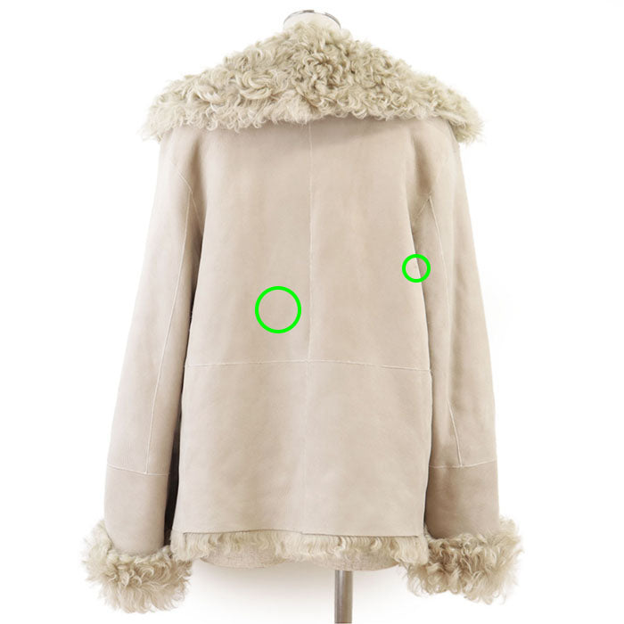 theory Other outerwear Shearling %, Polyethylene % [Leather part] 100% sheep leather Sand beige Women S Used Authentic
