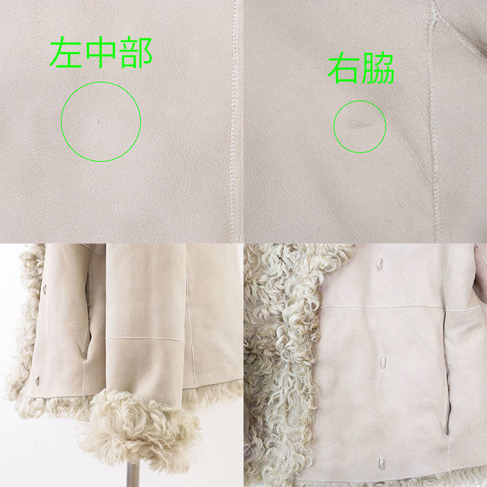 theory Other outerwear Shearling %, Polyethylene % [Leather part] 100% sheep leather Sand beige Women S Used Authentic