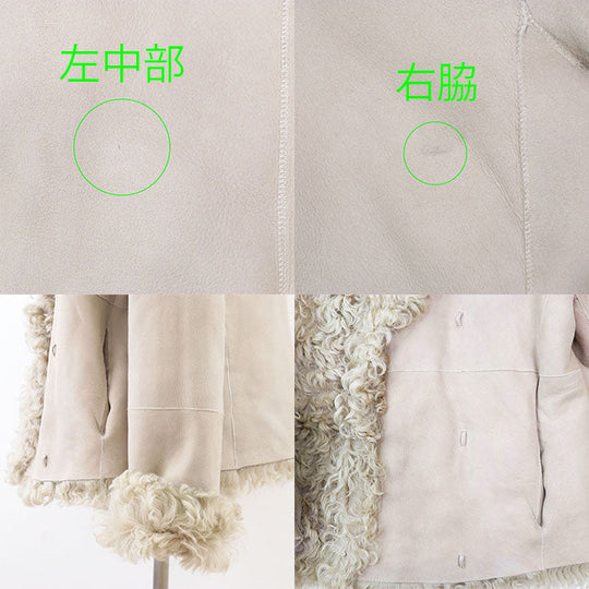 theory Other outerwear Shearling %, Polyethylene % [Leather part] 100% sheep leather Sand beige Women S Used Authentic