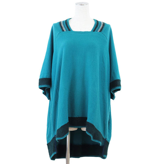 ISSEY MIYAKE one piece 42% acrylic, 42% cotton Teal blue IM43KN015 Women 2 Used Authentic
