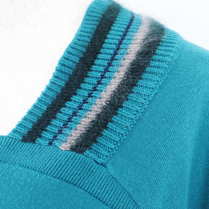 ISSEY MIYAKE one piece 42% acrylic, 42% cotton Teal blue IM43KN015 Women 2 Used Authentic