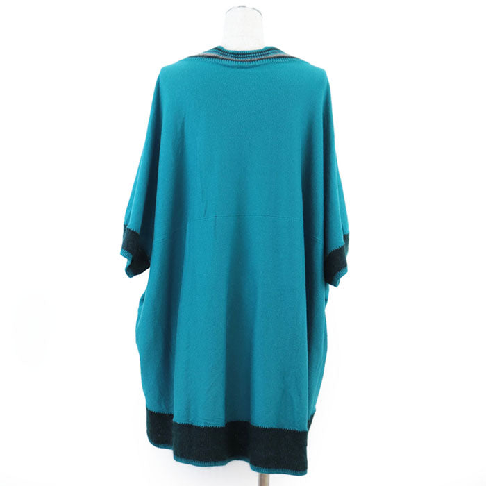 ISSEY MIYAKE one piece 42% acrylic, 42% cotton Teal blue IM43KN015 Women 2 Used Authentic