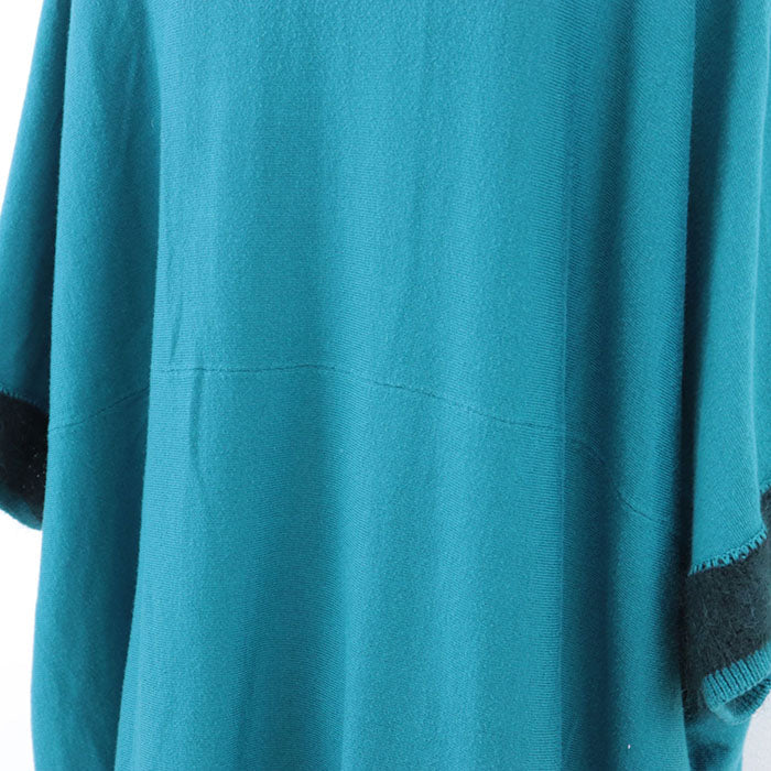 ISSEY MIYAKE one piece 42% acrylic, 42% cotton Teal blue IM43KN015 Women 2 Used Authentic