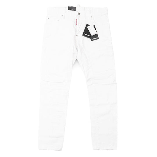 DSQUARED2 Pants S74LA0810 98% cotton, 2% polyurethane white mens 44 Used Authentic
