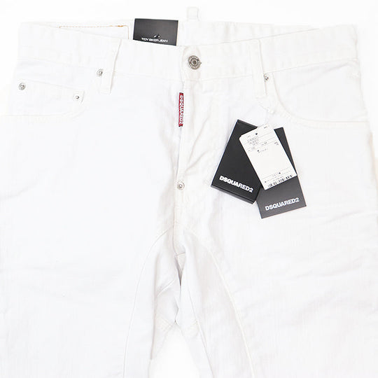 DSQUARED2 Pants S74LA0810 98% cotton, 2% polyurethane white mens 44 Used Authentic